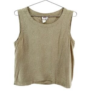 RODIER Vintage 100%‎ Silk Sleeveless Tank Top - Italian size 44 / US 8 - tan